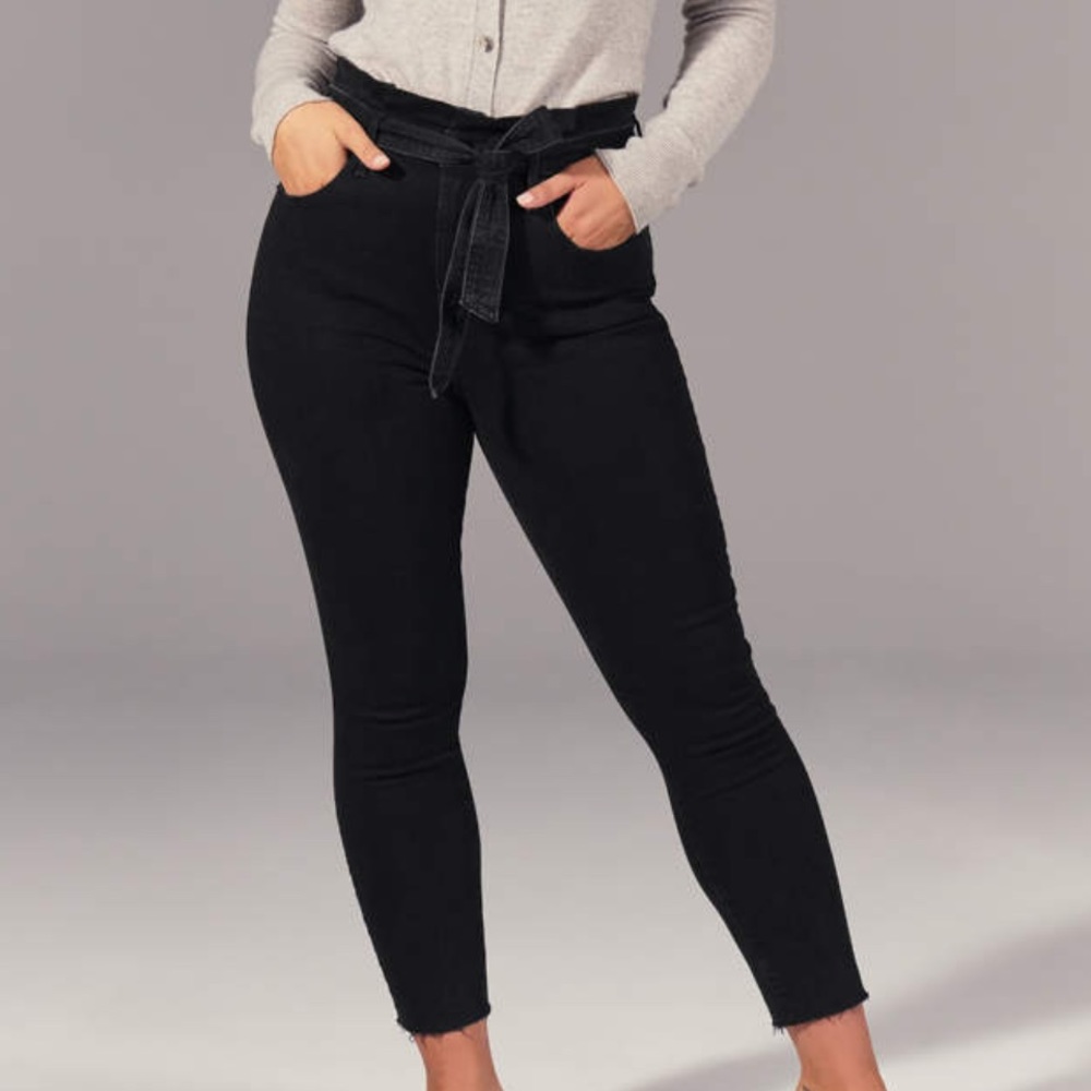 A&F High Rise Paperbag Jeans